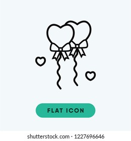 Balloon valentines day vector icon