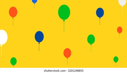 Fondo vectorial de globo con color amarillo