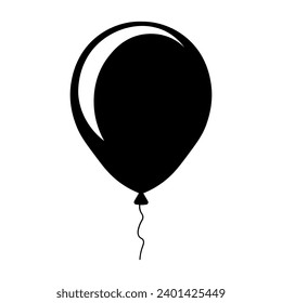 Balloon vector black icon on white background