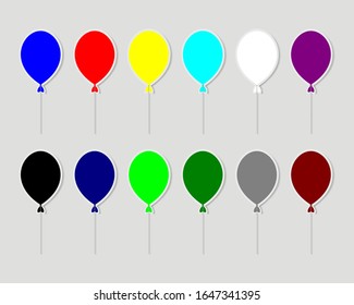 Balloon Vector Collection, Paper Art Illustration