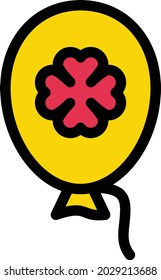 balloon vector color line icon