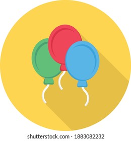 balloon vector colour flat icon