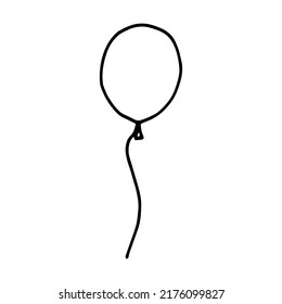 Gráficos de estilo de doodle vectorial de globo aislados en fondo blanco