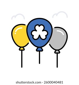 balloon vector filled outline icon. EPS 10 file