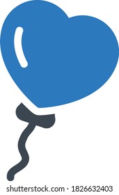 balloon vector glyph color icon 