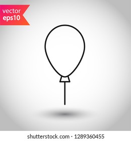 Balloon vector icon. Air ball flat symbol. Helium balloon sign. EPS 10