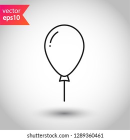 Balloon vector icon. Air ball flat symbol. Helium balloon sign. EPS 10