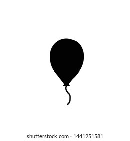 Balloon vector icon black in white background