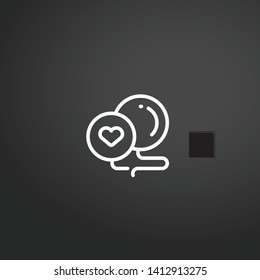 Balloon vector icon. Balloon concept stroke symbol design. Thin graphic elements vector illustration, outline pattern for your web site design, logo, UI. EPS 10.