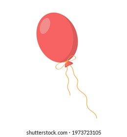 Balloon vector icon with gel. Can be Used for web, mobile, UI And Infographic Design, printsstickers, icons,  childrens room wall decor. Holiday decoration. Vector illustration on white background.