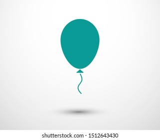Balloon vector icon with gel. Holiday decoration
