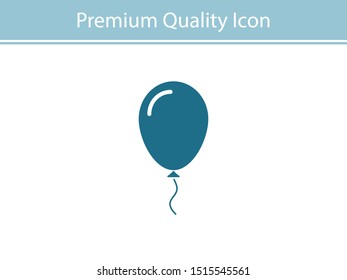 Balloon vector icon with gel. Holiday decoration