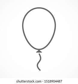 Balloon vector icon with gel. Holiday decoration