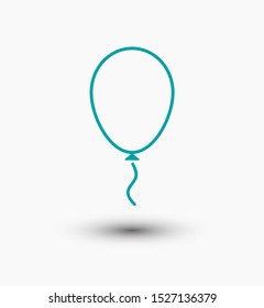 Balloon vector icon with gel. Holiday decoration