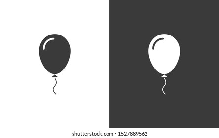 Balloon vector icon with gel. Holiday decoration