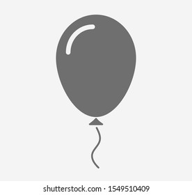 Balloon vector icon with gel. Holiday decoration