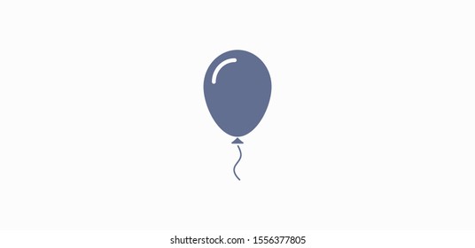 Balloon vector icon with gel. Holiday decoration