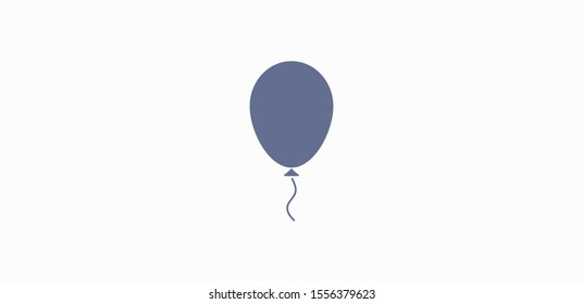 Balloon vector icon with gel. Holiday decoration