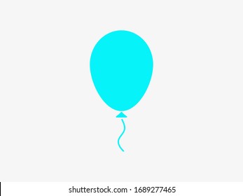 Balloon vector icon with gel. Holiday decoration