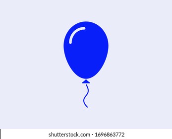 Balloon vector icon with gel. Holiday decoration