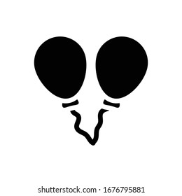 Balloon vector icon glyph style illustration.