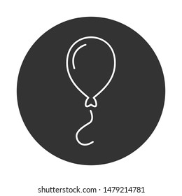 Balloon vector icon. Helium balloon sign. Air ball flat symbol. EPS 10. Round icon design
