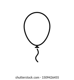 Balloon vector icon. Holiday decoration