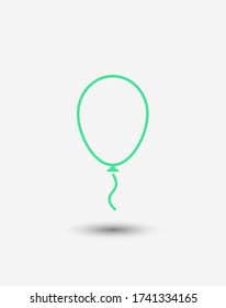 Balloon vector icon. Holiday decoration