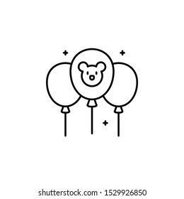 balloon, vector, icon. Illustration isolated vector sign symbol