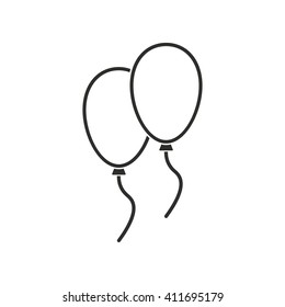 Balloon   vector icon. Illustration isolated on white  background for graphic and web design.