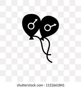Balloon vector icon isolated on transparent background, Balloon logo concept