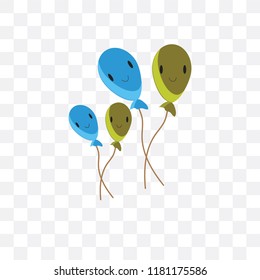 Balloon vector icon isolated on transparent background, Balloon logo concept