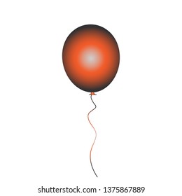 Balloon vector icon isolated on white background. Orange gradient balloon icon. Useful for party poster, greeting and wedding card. Vector illustration 