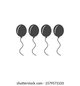 Balloon vector icon isolated on white background. Modern simple flat birthday balloon sign. Celebration, internet concept. Trendy vector helium ballon symbol for website, web button, mobile app. logo