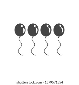Balloon vector icon isolated on white background. Modern simple flat birthday balloon sign. Celebration, internet concept. Trendy vector helium ballon symbol for website, web button, mobile app. logo