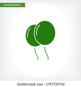 balloon vector icon , lorem ipsum Flat design