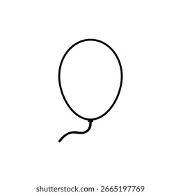 ícone de vetor de balão contorno em fundo branco