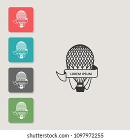 Balloon - vector icon. Symbol for web, infographics, print design and mobile UX/UI kit. Vector illustration, EPS10.