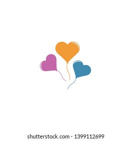 Balloon vector icon template design