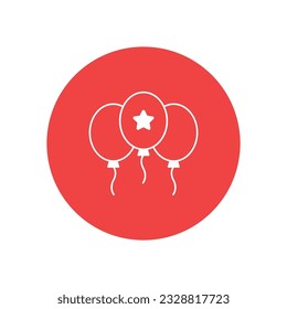 Balloon Vector Icon with trendy background colors that can easily edit or modify

