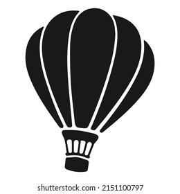 balloon vector icon,vintage hot air balloon with basket vector icon isolated, summer sport