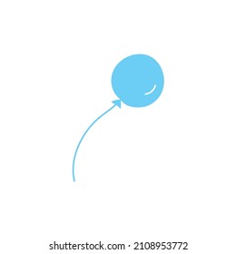 Balloon vector illustration. Air balloon cartoon icon