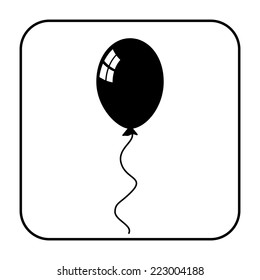 Balloon. Vector illustration. Celebratory balloon icon.