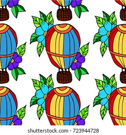 Balloon vector illustration. Doodle style. Design icon, print, logo, poster, symbol, decor, textile, paper.