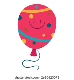 Ilustración vectorial de globo. Diseño minimalista plano. Ilustración editable para el Web, móvil, impresión