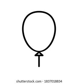 Ballon, Vektorgrafik, linear. Ballonsymbol einzeln auf weißem Hintergrund
