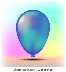 Balloon vector illustration for happy birthday and gradient background new template illustration emblem 