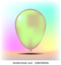 Balloon vector illustration for happy birthday and gradient background new template illustration emblem 