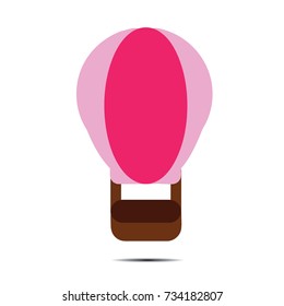 Balloon vector illustration. Hot Air. Doodle style. Design icon, print, logo, symbol, decor, textile, paper.