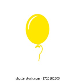 Icono de ilustración vectorial de globo. Icono de globo en forma bidimensional. El concepto de decoración con un globo.